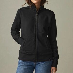 American Giant Sweatshirt Moto Mock Neck Full Zip Sweatshirt in Black M